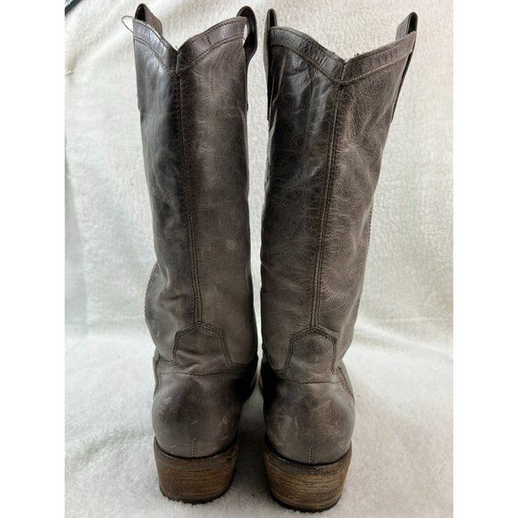 Frye Women's Gray Leather Western Cowboy Boots - Style 77667 - Size 10 B - Picture 2 of 8